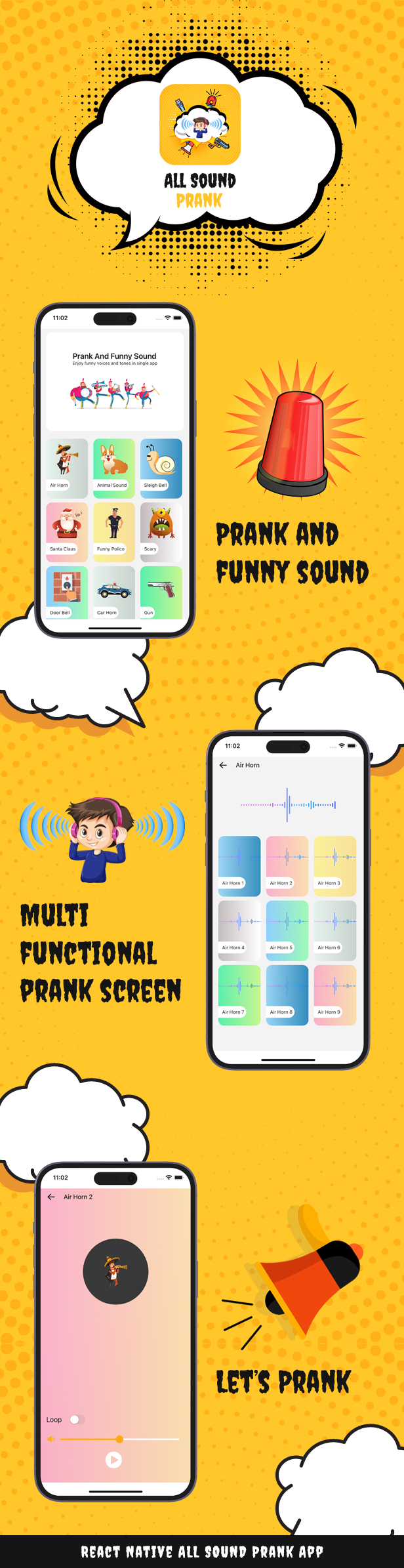 AllSoundPrank - React Native App for prank sounds with admob ad integration