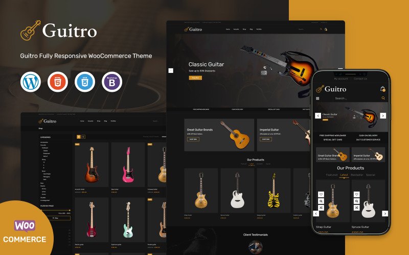 Guitro - Music WooCommerce Template